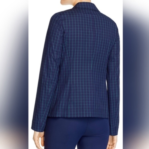 LAFAYETTE 148 Navy plaid blazer - Picture 3 of 8